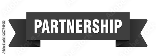 partnership ribbon isolated on transparent background. partnership ribbon