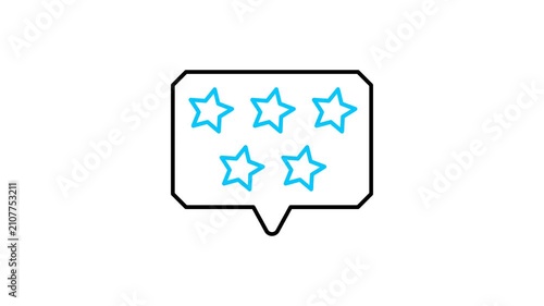 Customer review animated video icon