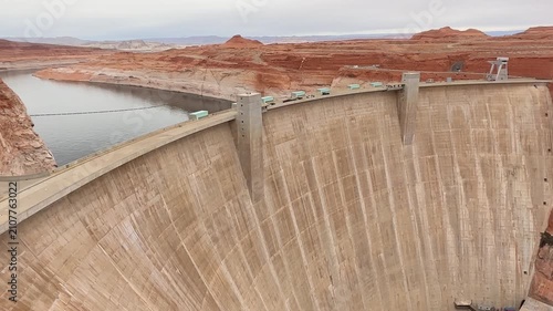 Glen Canyon Dam Wall Overlook Arizona USA