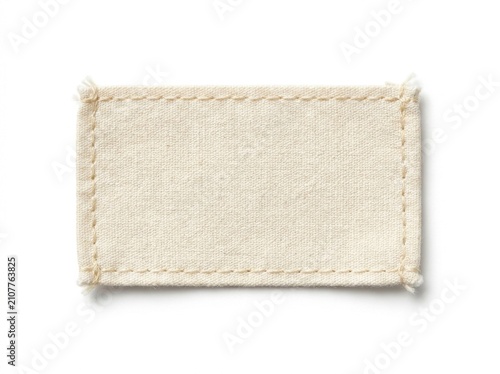 Blank Fabric Texture Label with Neat Edges