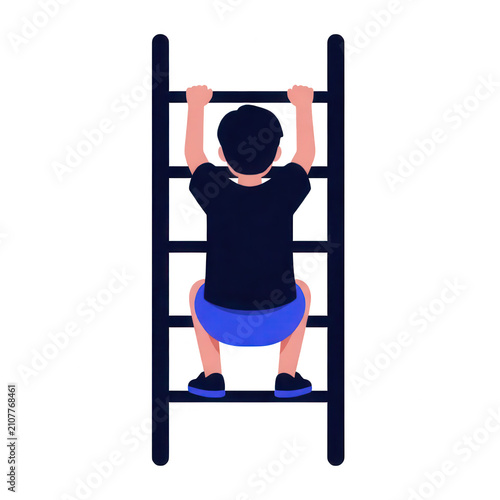 Child Climbing Ladder Transparent Background