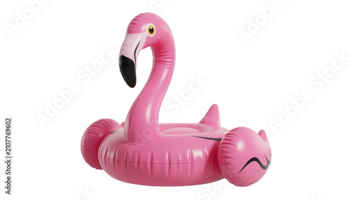 Pink Flamingo Inflatable Pool Float Transparent Background