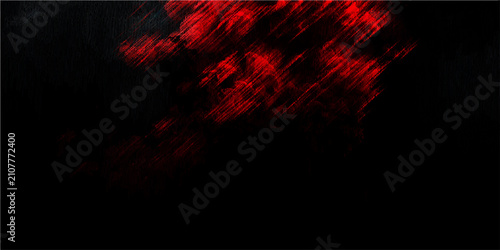 Valokuva Abstract blurred red shapes appear emerge from deep darkness, creating mysterious atmospheric effect