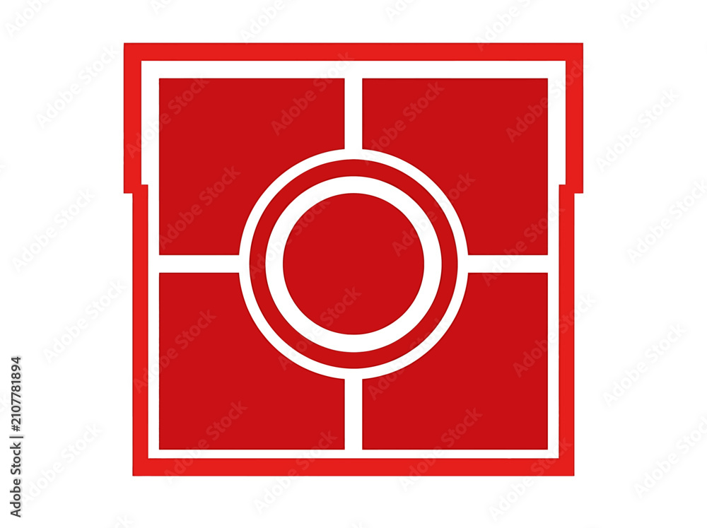 Fototapeta premium Red plastic construction toy block lego brick vector
