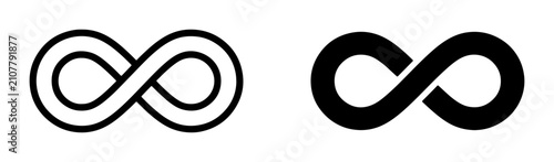Konstfotografi Infinity Symbol Vector Icons, Endless Loop Graphics, Eternal Concept Symbols, In