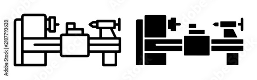 Konstfotografi Lathe Machine Icons, Metalworking Equipment, Industrial Tools, Precision Enginee