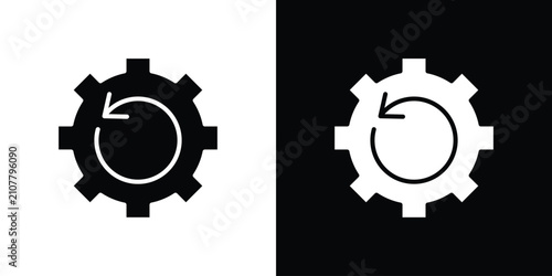 Fotografie Recovery gear icon minimal artwork collection