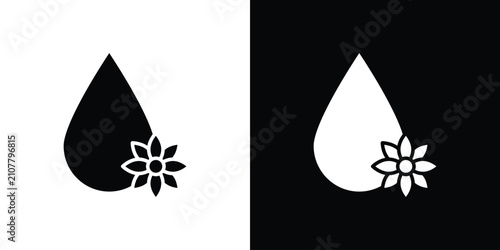Foto Sunflower oil icon minimal artwork collection
