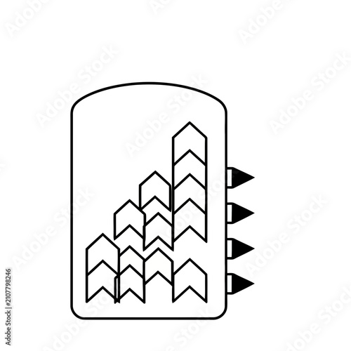 Abstract geometric shapes with arrows and spikes