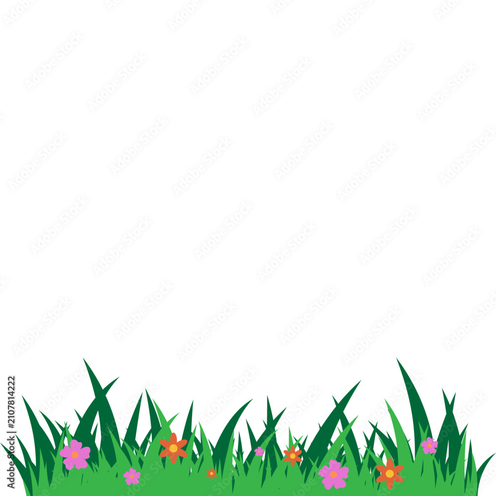 Fototapeta premium Grass flowers Illustration