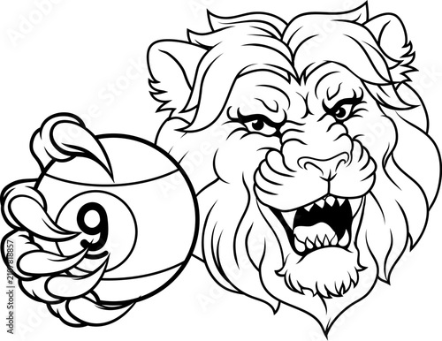 Lion and 9 Ball Nine Ball P...