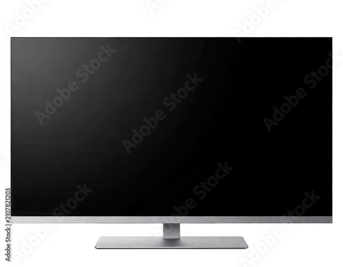 Modern Flat Screen Television Isolated Transparent Background