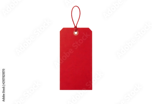 Red Price Tag Isolated Transparent Background