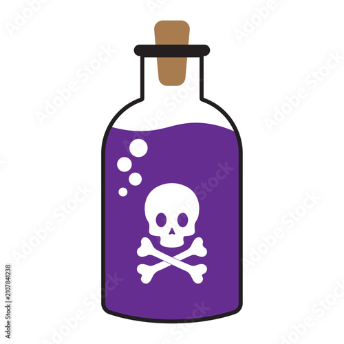Bild auf Leinwand Poison bottle illustration clip art
