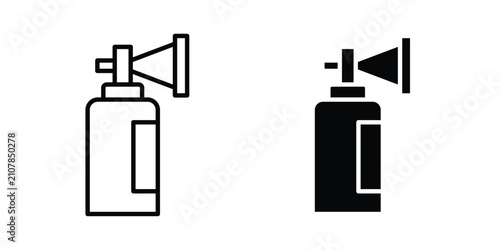 Photos Air horn icon in black and white style