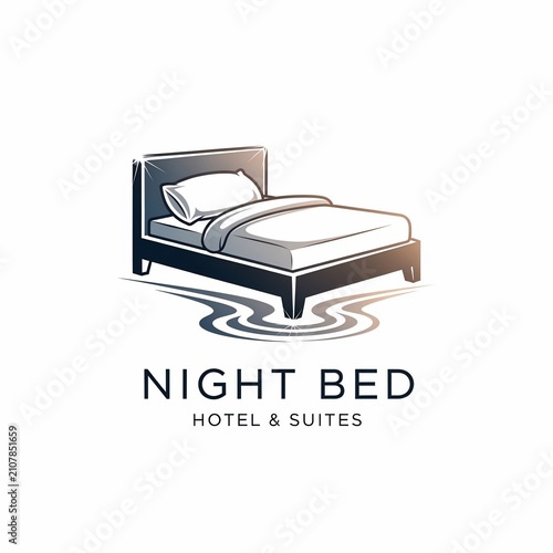 Comfortable Bed Logo - Sleep & Rest Symbol
