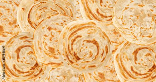 Kerala porotta known as paratha or parotta