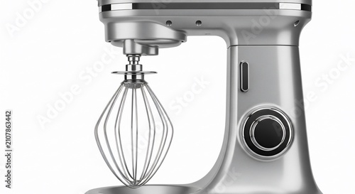 Modern Silver Stand Mixer for Kitchen Baking and Cooking.