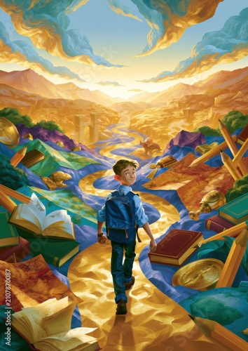 Journey through the magical landscape of imagination for a special son