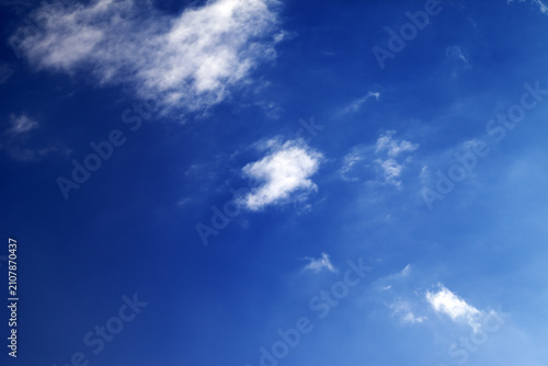 Beautiful blue sky with clouds