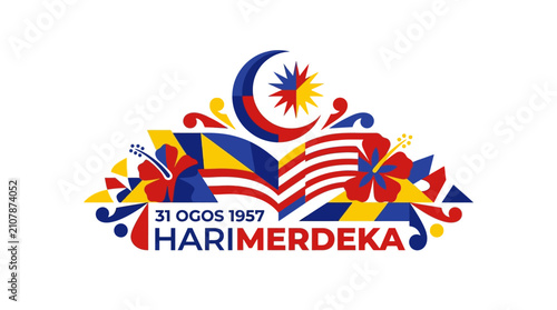 Malaysian Independence Day Graphic Design Celebration Vector Illustration