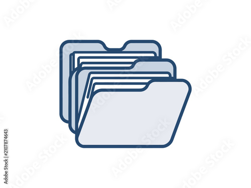 Stack of blank file folders.