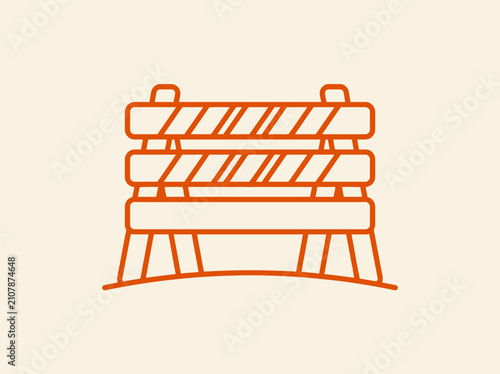 Stack of wooden pallets on sawhorses.