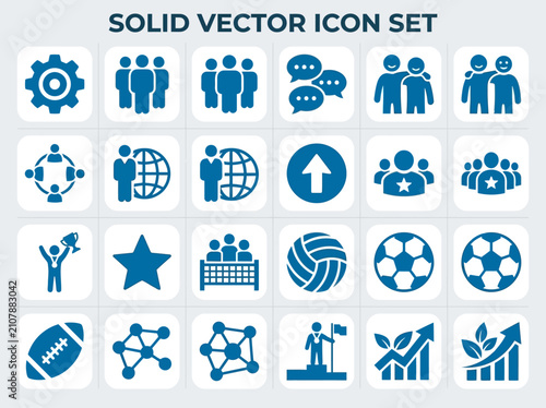 Vector icons for business communication.