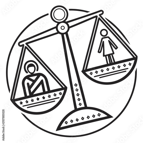 Foto Diversity Equal Symbol Vector Illustration, Equality, Inclusion, Human Rights an