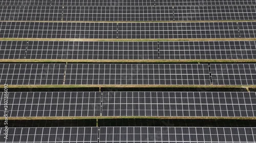 Aerial view of a photovoltaic field