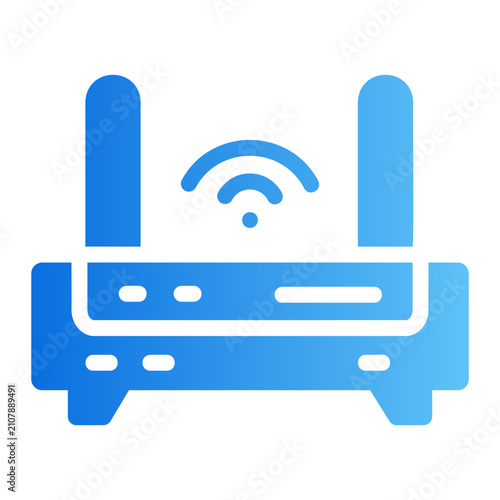 Wifi router Line Gradient Icon