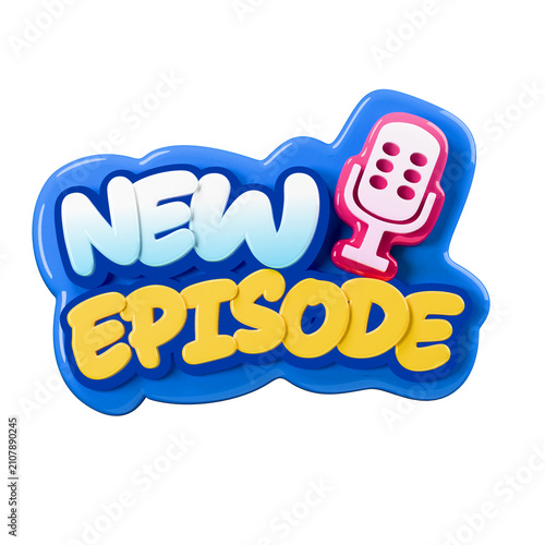 Fotografía New episode Sticker Banner for Digital Content Creator and Online Broadcast