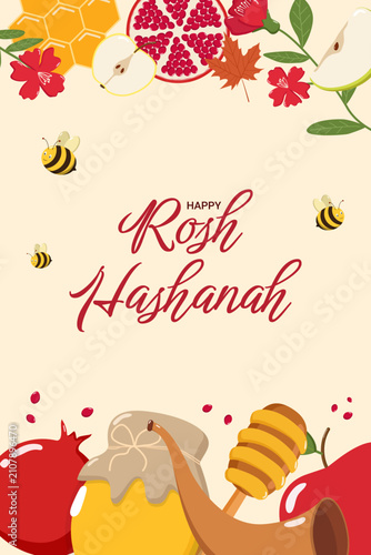 Three Rosh Hashanah sale posters with apples, honey jars, pomegranates, bees, and autumn leaves on warm brown-orange background, festive designs promoting limited offers up to 70 off