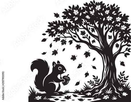 Schilderij op canvas Duck Pond Silhouette Icon
