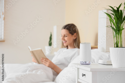 White modern air humidifier...