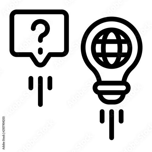 internet thinking icon