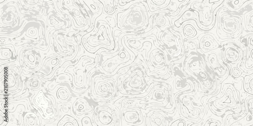Schilderij op canvas Topographic map pattern featuring swirling lines and contour intervals in a neut