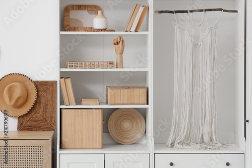 Bookshelf with stylish deco...