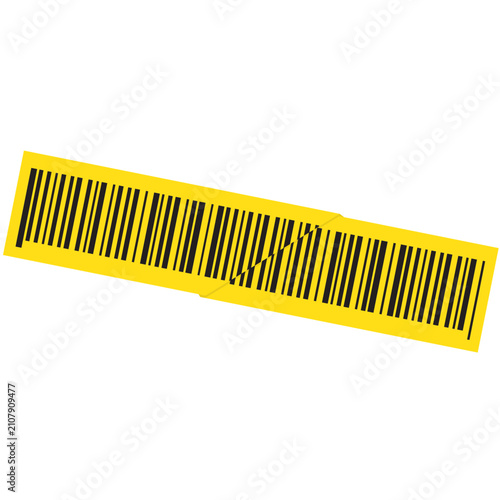 Fotografía Broken Effect Barcode Sticker
