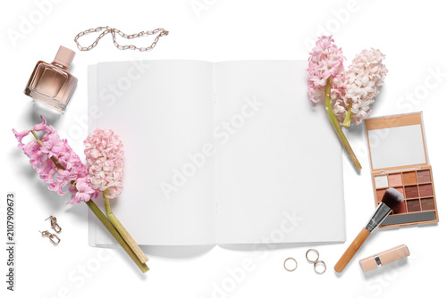 Blank fashion magazine with...