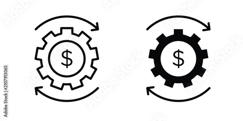 Fotografía Cost optimization icon flat pictograms series