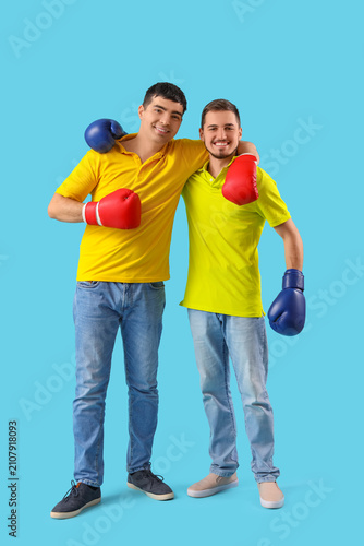 Handsome young brothers wit...