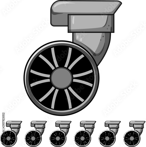 Konstfotografi universal luggage wheels cartoon