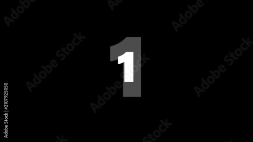 Minimalist Number 5 Countdown Animation
