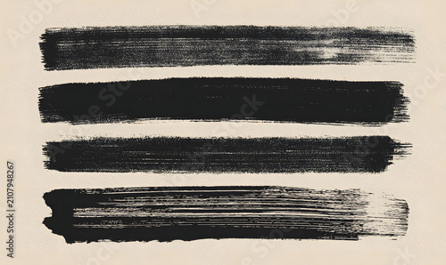 set of grunge brush strokes