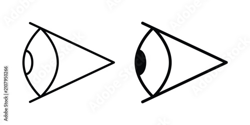 Tableau sur toile Eye side icon vector designs set