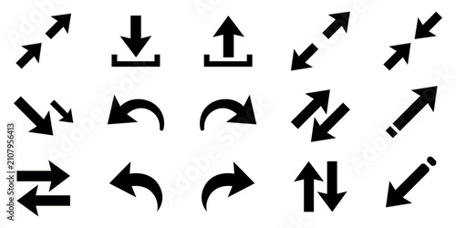 Cuadro en lienzo Arrow navigation icon set