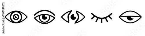 Foto Eye view icon set