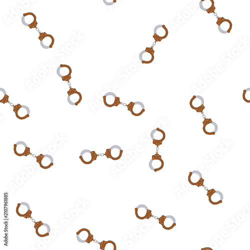 pattern arrest handcuffs cartoon. crime police, criminal silhouette, chain symbol arrest handcuffs sign. seamless symbol vector illustration