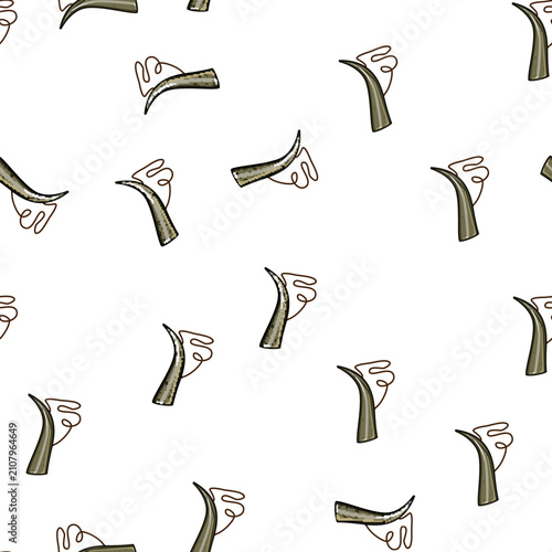 Bild auf Leinwand pattern bordeaux viking horn cartoon